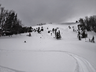 Small wind slab Buck Ridge